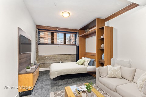Floor plan for studio, 1 bath, 385 sqft